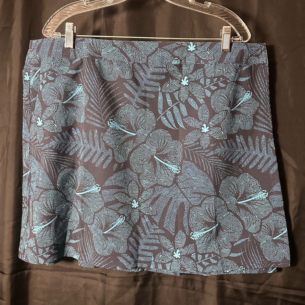 Rip Skirt Hawaii Skirt Womens Blue Floral Length 1 Beach Resort Vacation